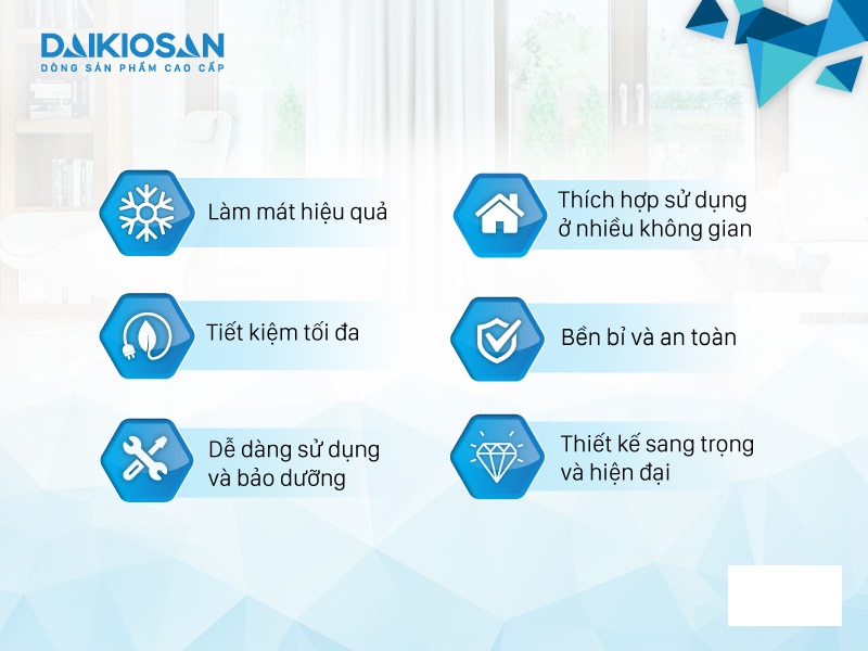 tính năng ưu điểm dòng máy daikiosan