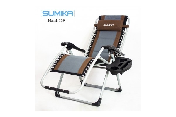 Ghế xếp thư giãn Sumika 139 - Khóa kim loại, tải trọng 300kg, có đệm